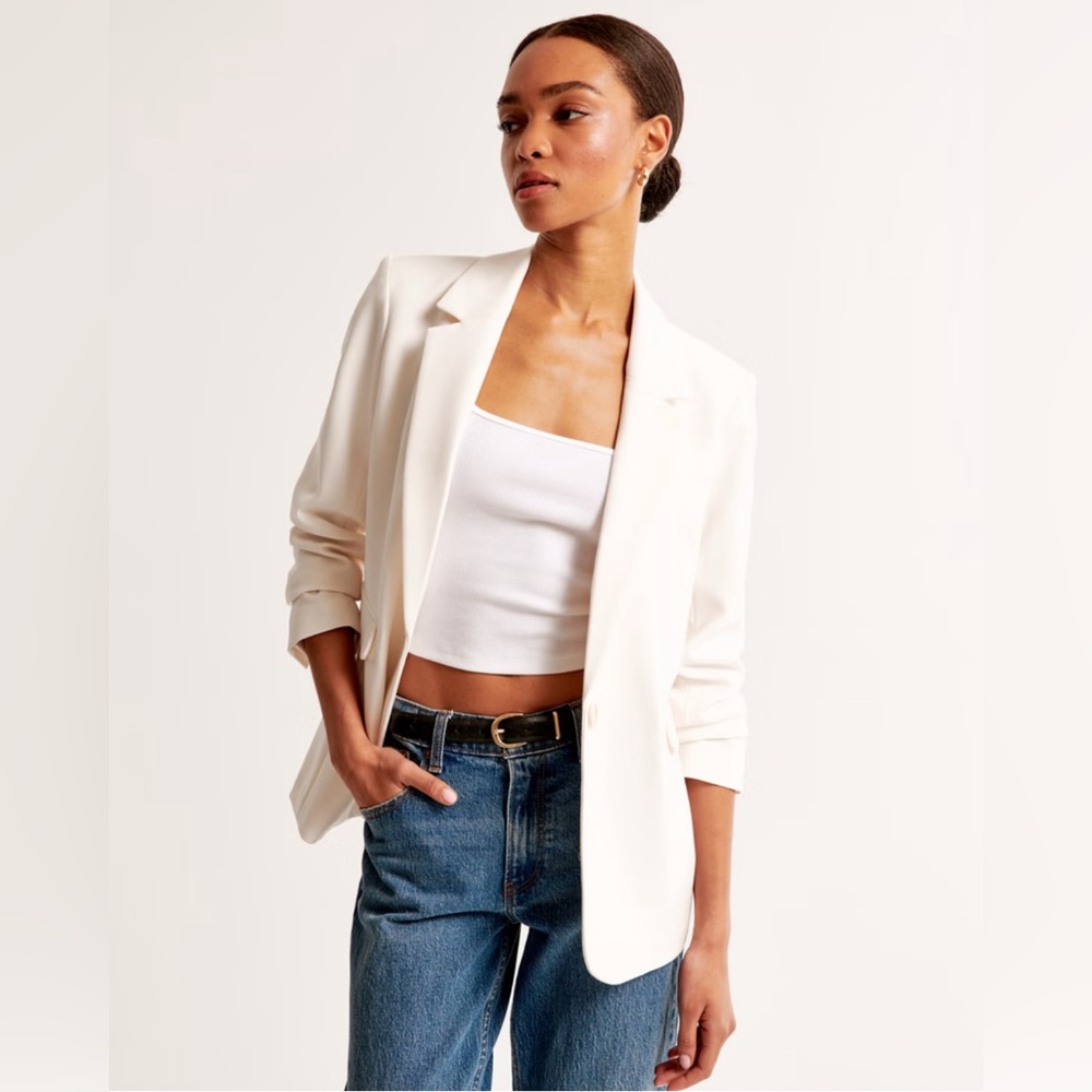 Abercrombie & Fitch Cream Blazer
